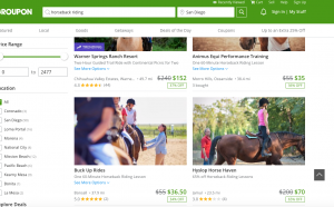Talk parents into riding horses with Groupon deal for riding lessons